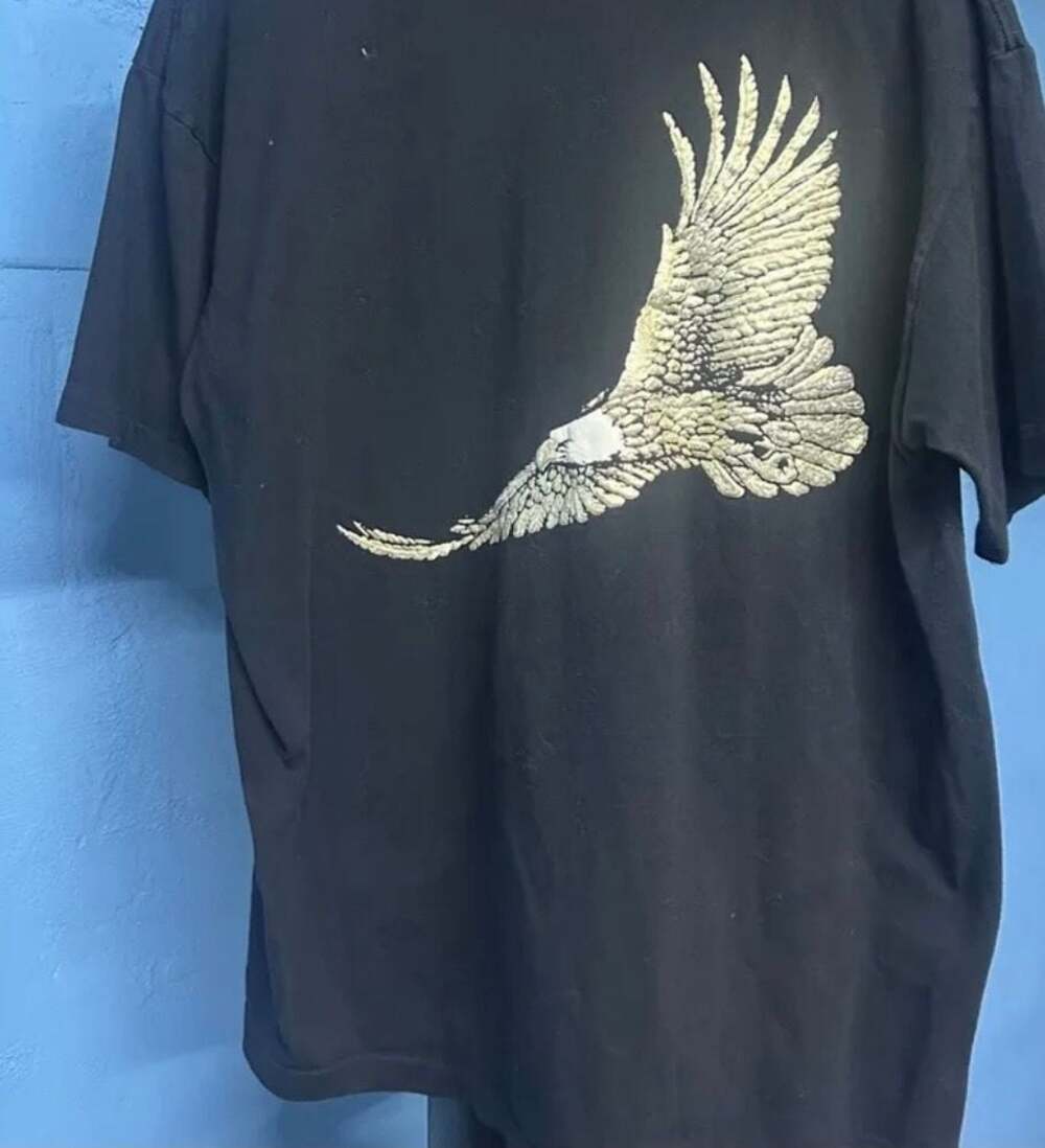 Vintage 90s Winston Cigarettes Graphic Pocket T-Shirt American Born Eagle